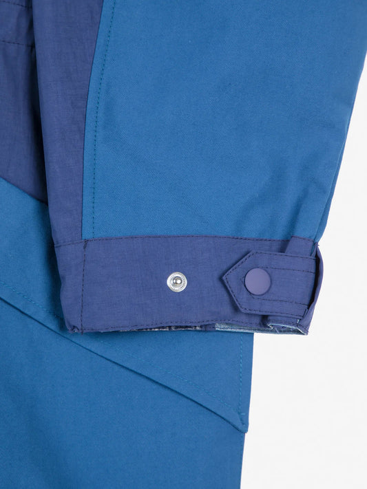 Blue Color - Block Drawstring Trench Coat