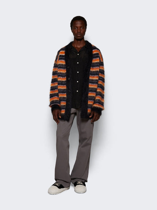 Marni Striped Fuzzy Cardigan