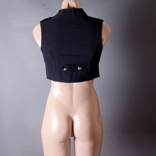 Sleeveless Cropped Vest